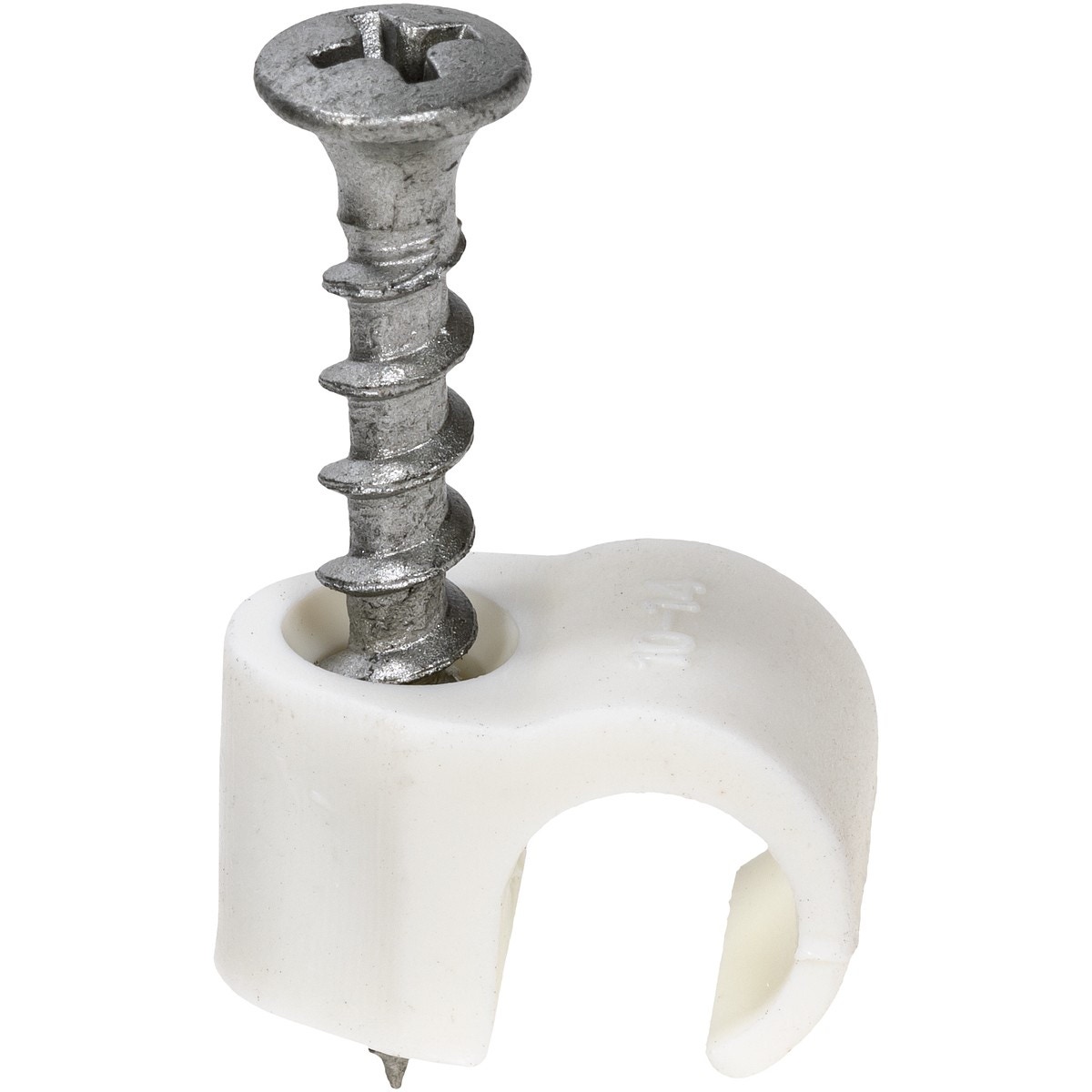 CABLE CLIPS WITH SCREW 10 14MM WHITE 100 PCS